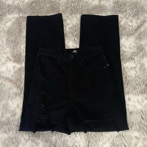 Boyfriend Jeans | Women Black Boyfriend Jeans Sz 25 | Boyfriend Distressed Jeans